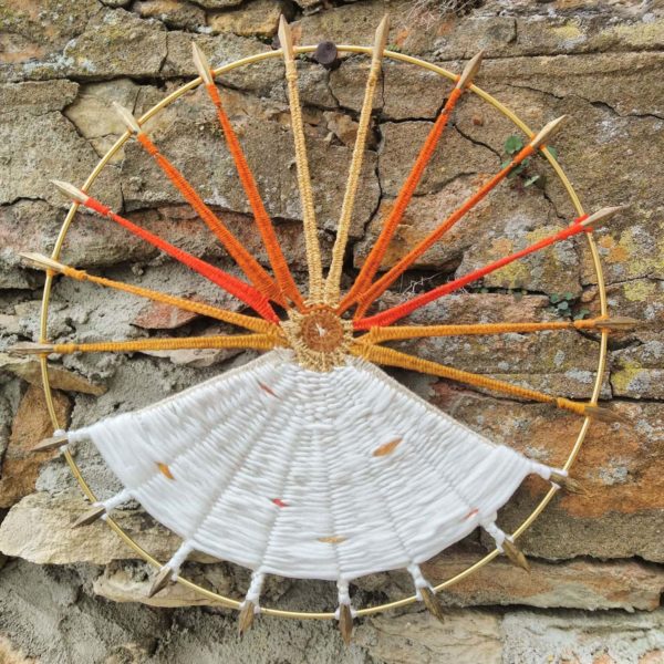 pièces uniques attrape-rêve nature soleil boho fait main