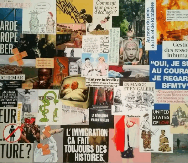 collage révolté phallocratie anarchie