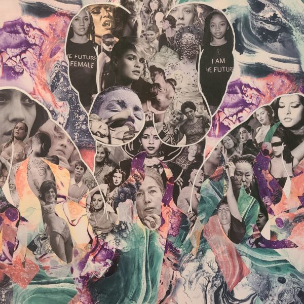 Collage women on fire féministe