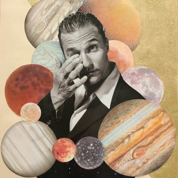 Collage Planète Matthew paillettes espace