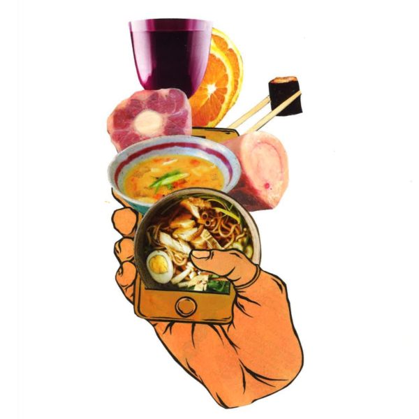 collage illustration texte viande #3
