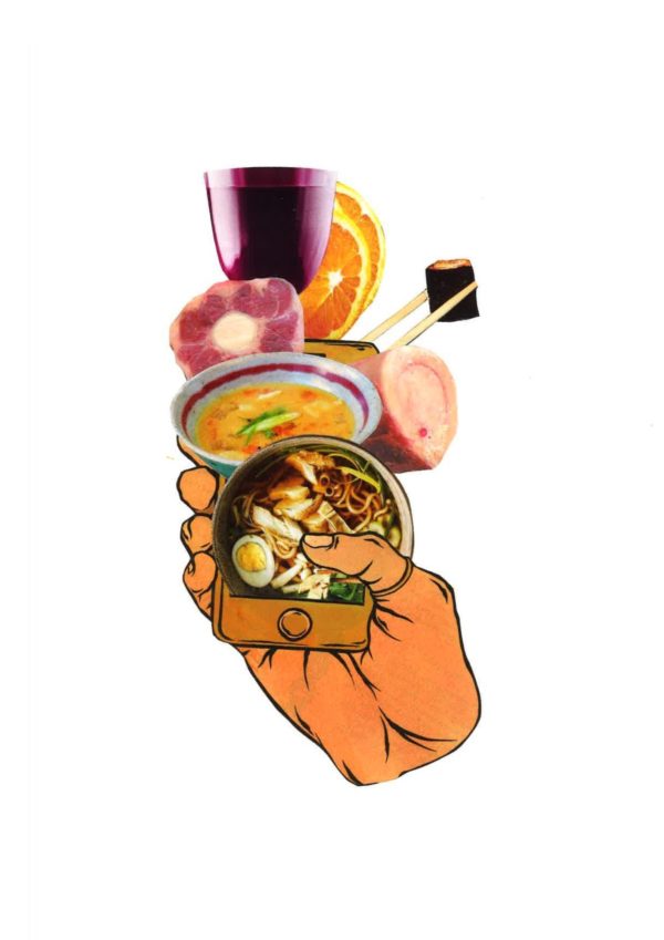 collage illustration texte viande #3