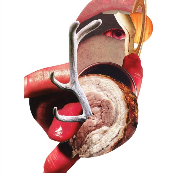 viande 8 collage art viande cannibale bouche langue sang