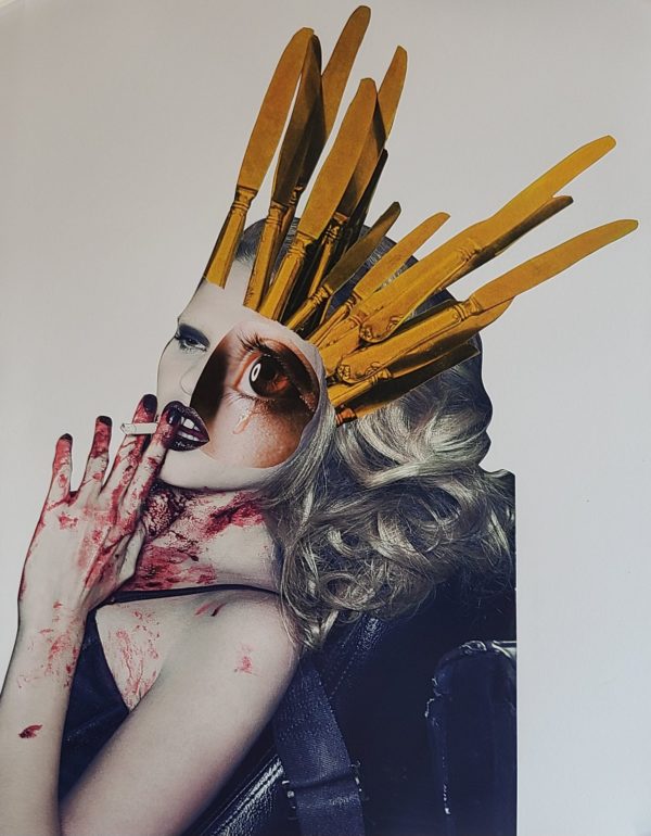 viande 7 collage artistique reine sang cigarette pleurer